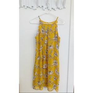 Fortune+Ivy Mustard Floral Mini Dress